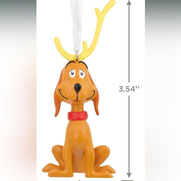 Hallmark Dr Seuss How the Grinch Stole Christmas Max Ornament NWT - Picture 3 of 9